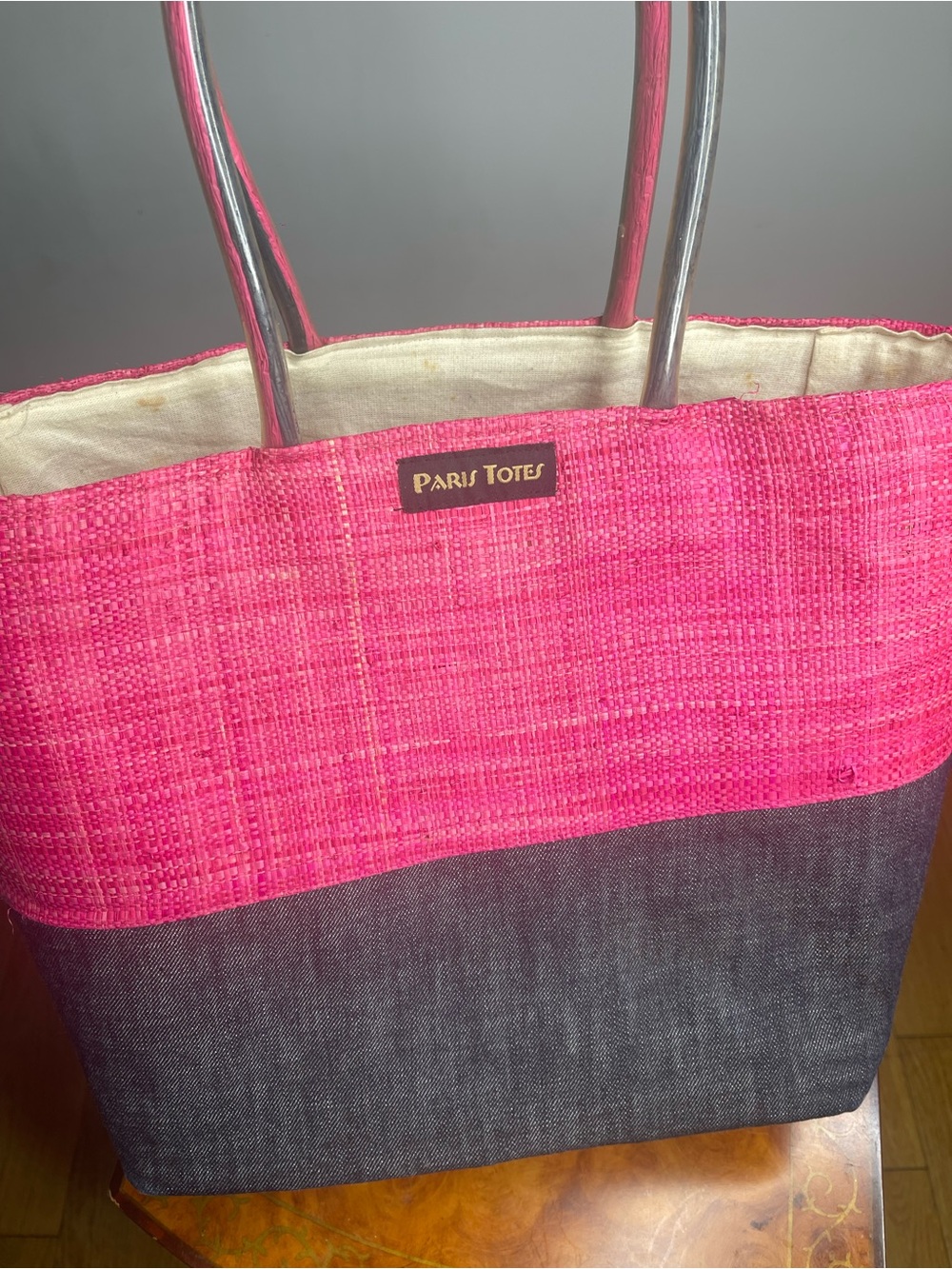 Pink and Black Two-Tone Women’s Tote